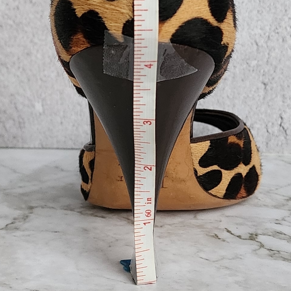 Dior, Leopard Print Pony Hair. Peep Toe Heels. - Picture 10 of 10